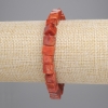 Sponge Coral Cube Beaded Bracelet 7 mm, 5×7-7, 5mm +-, length 7.5 in (18 cm) stretch