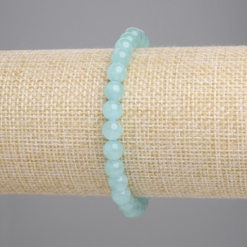 Amazonite Bead Bracelet smooth ball, diameter 6mm±, length 18cm± stretch