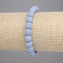 Bracelet Blue lava lava stone bead, diameter 8mm+-, length 18cm+- stretch
