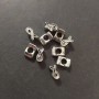  Pandora Bead Inlay Jewelry Component 6x7x11mm, color Silver, pack 20 g, ±10 pcs
