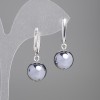 Terahertz Earrings Smooth Ball, diameter 12mm±, length 30mm±