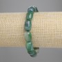 Agate Barrel Bead Bracelet 13×10 mm, stretchy length 18 cm