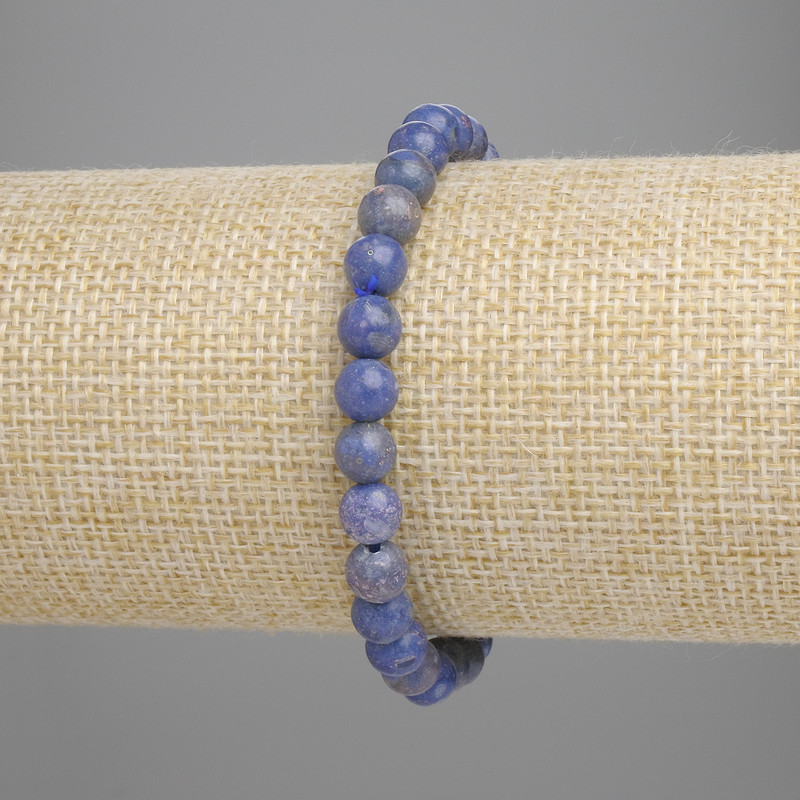 Poulted Sponge Coral Bead Bracelet 6mm Smooth Round Beads 18cm+ Stretch