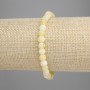 Yellow Frost Agate Bracelet smooth rounds, diameter 6mm ±, length 18cm ± stretch