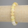 Bracelet Yellow Frost Agate Smooth Bead, diameter 10mm±, length 18cm± Stretch