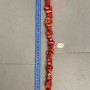 Natural Coral Beads, faceted, assorted sizes, diameter from 12x10 to 30x12 mm ± total weight 225 g, length 39 cm ± on thread