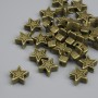 Bead Inlay Star Charm, Bronze Tone, 6×2.5 mm, hole 1.5 mm, approx. pack ~25 pcs