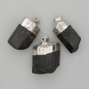 Unpolished Tourmaline Pendant, natural stone, diameter assortment ~28x18mm±, length 45mm±