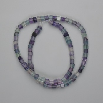 Fluorite Beads Cubes, 4×4 mm, ±, 38 cm± on thread