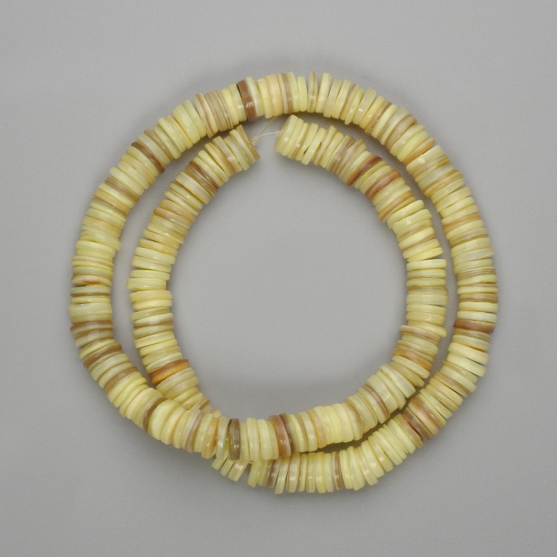 Abalone Shell Beads Scarface (Scarface) Rondelle, 8x1-2 mm dia, 40 cm length on thread