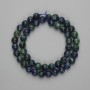 Azurite Beads Faceted Round 8mm, on String, 37cm ±
