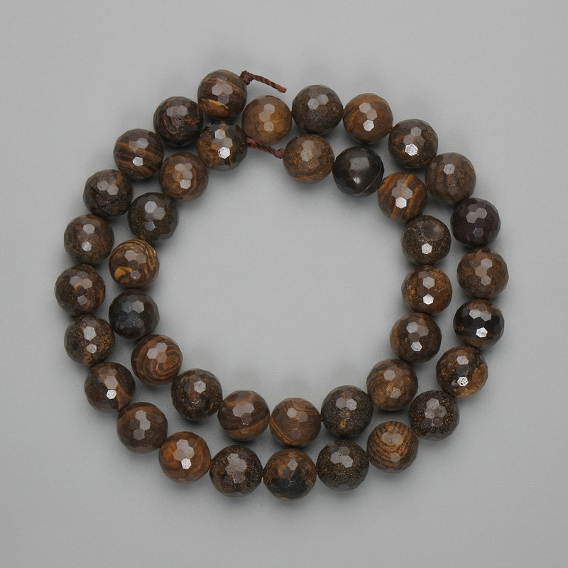 Tiger’s Eye Beads Faceted Round 10mm ±, 40cm ± on Thread