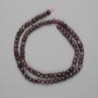Rubies Beads Faceted Cube 4x4mm on Thread 40cm+-