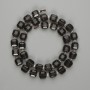Smoky Topaz Beads Faceted Cube 8x8mm±, Seed Beads 3mm±, Thread Length 37cm±