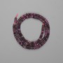 Ruby Beads Faceted Rondelle 4x2mm, 38cm length on a thread