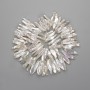 Baroque Pearls with Petrol Tint, on Thread, diameter 31–33×4.5–7 mm, length 37 cm ±