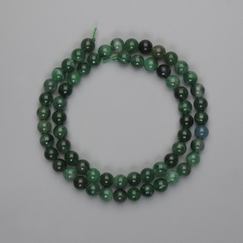 Emerald Beads Smooth Ball 6mm+-, length 39cm+