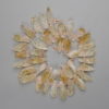 Unpolished Citrine Beads 20–23×7–9 mm+- Seed Beads 3 mm+-, 40 cm length
