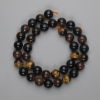 Tiger's Eye, Hawk's Eye, and Bull's Eye Beads smooth round 10mm, length 38cm