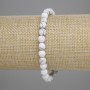 Howlite Bead Stretch Bracelet, faceted 6mm, 18cm length