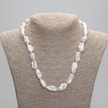 Necklace made of natural baroque pearls, diameter 17-22×9-9, 5mm±, length 45cm± 5cm extender chain
