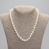Necklace with natural freshwater pearls 9-10x8-8.5mm+, length 45cm±, 5cm extender chain