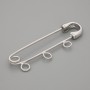 Brooch Base Pin 41×12 mm - Silver Metal