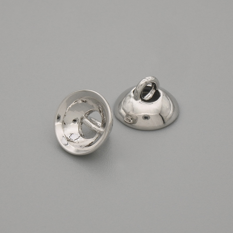 Price per 1 piece: End cap - cap for bead, metal color silver, diameter 8x1mm± hole, diameter 1.8mm+