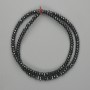 Hematite faceted rondelle beads 4x2mm, length 38cm