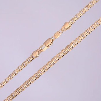 Xuping Cable Chain Chainmail Weave, 5mm thickness, 49-51cm length, 18K Gold-plated