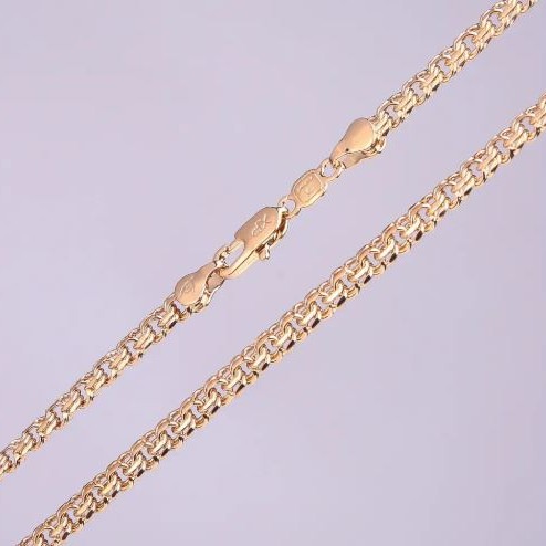 Xuping Cable Chain Chainmail Weave, 5mm thickness, 49-51cm length, 18K Gold-plated