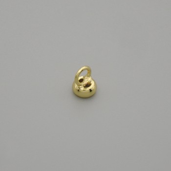 Price per 1pc. End cap Findings - cap for bead, metal color gold, diameter 4.5×1mm± hole diameter 2.5mm+