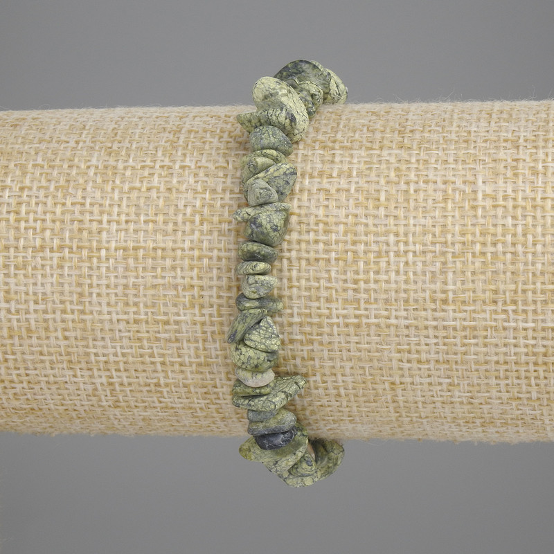 Bracelet Serpentine Chip, diameter 6-11×2-5mm+-, length 18cm +- stretch