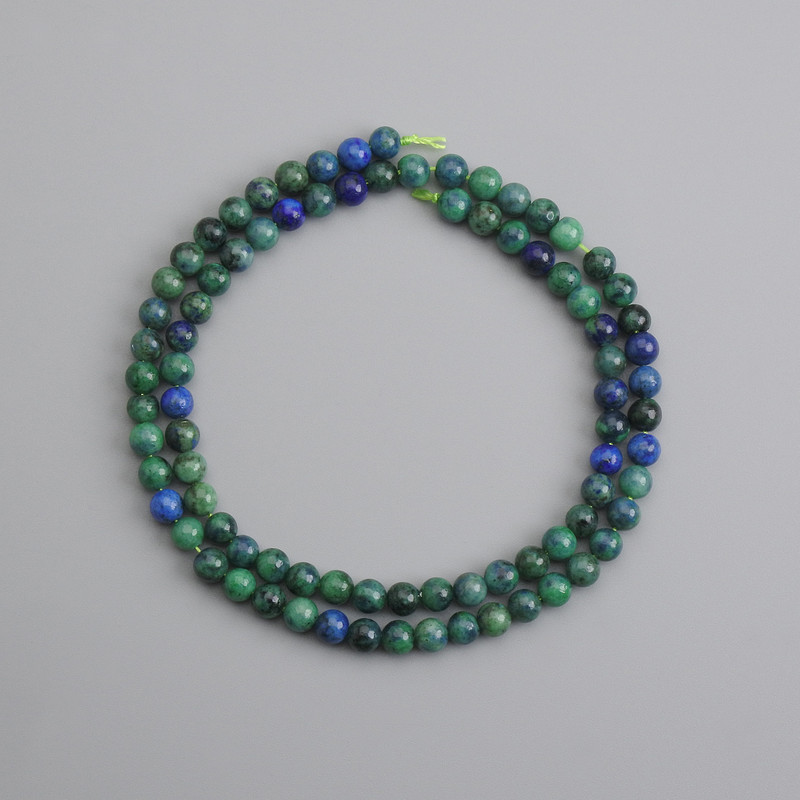 Azurite Beads Smooth Round 4mm ±, Length 38cm ±