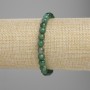 Emerald bracelet smooth bead, diameter 6mm+- , length 18cm+- stretch