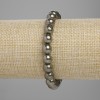 Pyrite bracelet smooth round bead, diameter 8mm+-, length 18cm+- stretch