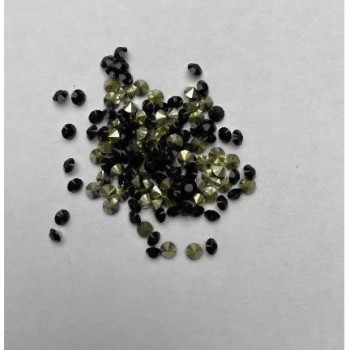 Black rhinestones stones color, diameter 3 (±) mm, pack / 4 g (±)