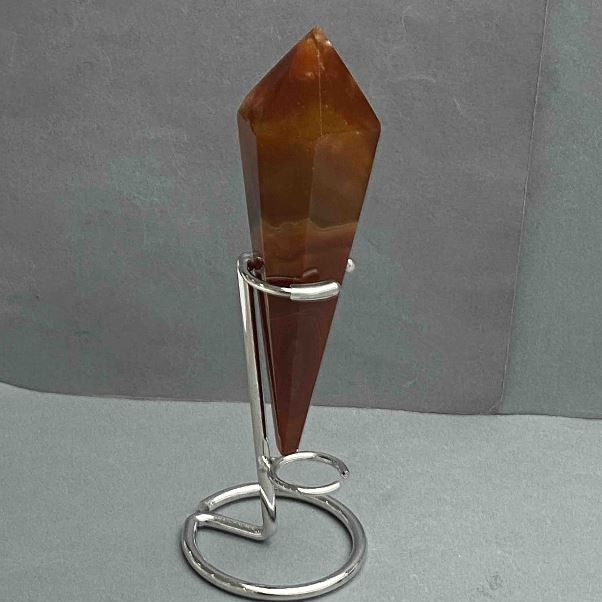 Natural agate geode souvenir pencil cone 138x36 mm +- weight 168 g with stand