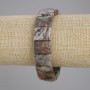 Petersite bracelet rectangular link, stone diameter 16x12mm +/-, length 18cm +/- stretch