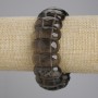 Bracelet Rauch topaz faceted link, diameter 25x11mm +/-, length 18cm +/- stretch