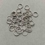 Jewelry Findings Spring Ring, 7mm diameter, silvery metal, 1kg pack