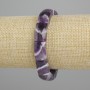 Natural stone bracelet Amethyst smooth strand, diameter 17x10, 5-11mm+- , length 18cm+- stretch