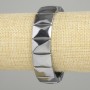 Terahertz bracelet, faceted links, diameter 16x12 mm +/-, length 18 cm +/- stretch
