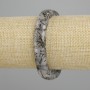 Bracelet natural stone Rutilated quartz Hair quartz smooth link, diameter 16-17x10-11mm +-, length 18cm +/- stretch