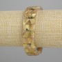 Bracelet natural stone Rutilated Quartz Hair Quartz smooth strand, diameter 17, 5-18×8-9mm +-, length 18cm +-, stretch