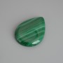 Malachite pendant teardrop 30x22mm ± side hole from the wide side