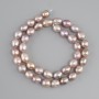 Oval freshwater pearls in pastel shades, diameter 9–10x7.8 mm, 8mm+-, length 37 cm +- on a string
