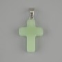Cross pendant Jade 25x18 mm +-, length 35 mm +-