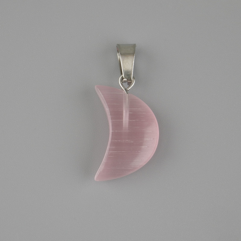 Pendant Crescent Cat's Eye 23x13mm+-, length 28mm+-