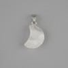 Pendants "Crescent" Faceted Rock Crystal 19x12mm +-, length 25mm +-